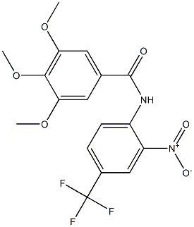 N-[2-nitro-4-(trifluoromethyl)phenyl]-3,4,5-trimethoxybenzamide Struktur