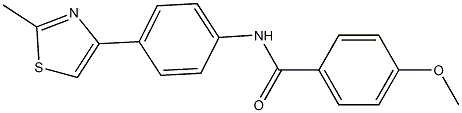 4-methoxy-N-[4-(2-methyl-1,3-thiazol-4-yl)phenyl]benzamide Struktur