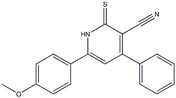 6-(4-methoxyphenyl)-4-phenyl-2-thioxo-1,2-dihydro-3-pyridinecarbonitrile Struktur