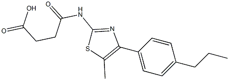 4-{[5-methyl-4-(4-propylphenyl)-1,3-thiazol-2-yl]amino}-4-oxobutanoic acid Struktur