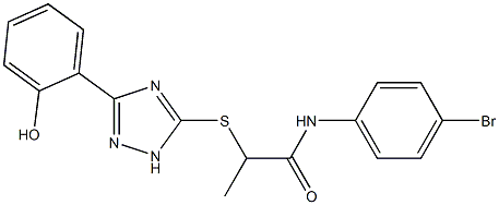 N-(4-bromophenyl)-2-{[3-(2-hydroxyphenyl)-1H-1,2,4-triazol-5-yl]sulfanyl}propanamide Struktur