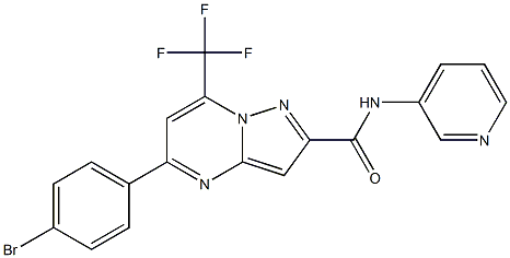 5-(4-bromophenyl)-N-(3-pyridinyl)-7-(trifluoromethyl)pyrazolo[1,5-a]pyrimidine-2-carboxamide Struktur