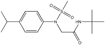 N-(tert-butyl)-2-[4-isopropyl(methylsulfonyl)anilino]acetamide Struktur