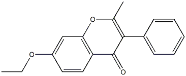 7-(ethyloxy)-2-methyl-3-phenyl-4H-chromen-4-one Struktur