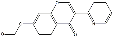 4-oxo-3-(2-pyridinyl)-4H-chromen-7-yl formate Struktur