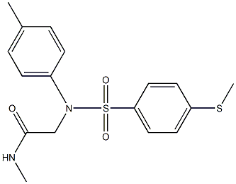 N-methyl-2-(4-methyl{[4-(methylsulfanyl)phenyl]sulfonyl}anilino)acetamide Struktur