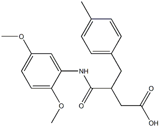 4-(2,5-dimethoxyanilino)-3-(4-methylbenzyl)-4-oxobutanoic acid Struktur