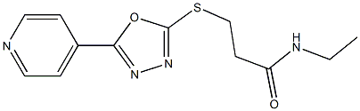 N-ethyl-3-{[5-(4-pyridinyl)-1,3,4-oxadiazol-2-yl]sulfanyl}propanamide Struktur