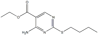 ethyl 4-amino-2-(butylsulfanyl)pyrimidine-5-carboxylate Struktur