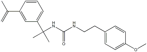 N-[1-(3-isopropenylphenyl)-1-methylethyl]-N'-[2-(4-methoxyphenyl)ethyl]urea Struktur