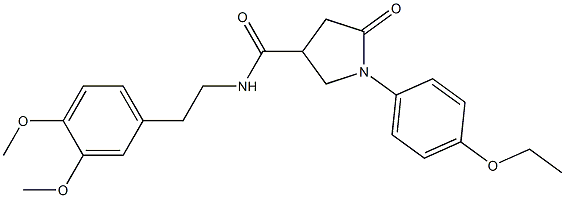 N-[2-(3,4-dimethoxyphenyl)ethyl]-1-(4-ethoxyphenyl)-5-oxo-3-pyrrolidinecarboxamide Struktur