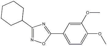 3-cyclohexyl-5-(3,4-dimethoxyphenyl)-1,2,4-oxadiazole Struktur