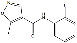 N-(2-fluorophenyl)-5-methyl-4-isoxazolecarboxamide Struktur