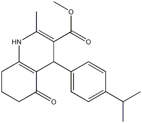 methyl 4-(4-isopropylphenyl)-2-methyl-5-oxo-1,4,5,6,7,8-hexahydroquinoline-3-carboxylate Struktur