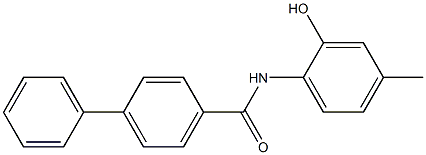 N-(2-hydroxy-4-methylphenyl)[1,1'-biphenyl]-4-carboxamide Struktur