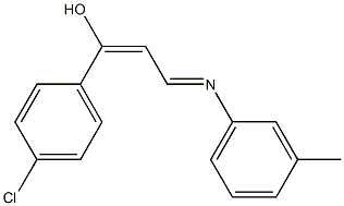 1-(4-chlorophenyl)-3-[(3-methylphenyl)imino]-1-propen-1-ol Struktur