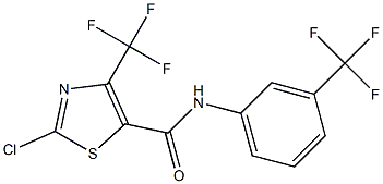 2-chloro-4-(trifluoromethyl)-N-[3-(trifluoromethyl)phenyl]-1,3-thiazole-5-carboxamide Struktur