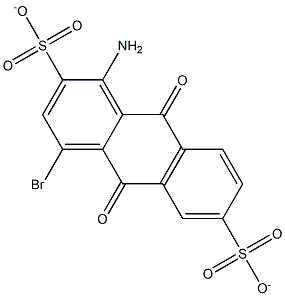 1-amino-4-bromo-9,10-dioxo-9,10-dihydro-2,6-anthracenedisulfonate Struktur