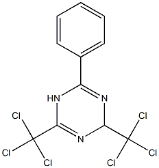 2-phenyl-4,6-bis(trichloromethyl)-1,4-dihydro-1,3,5-triazine Struktur