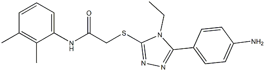 2-{[5-(4-aminophenyl)-4-ethyl-4H-1,2,4-triazol-3-yl]sulfanyl}-N-(2,3-dimethylphenyl)acetamide Struktur