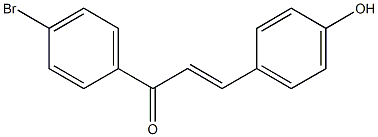 1-(4-bromophenyl)-3-(4-hydroxyphenyl)-2-propen-1-one Struktur