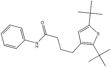 4-(2,5-ditert-butyl-3-thienyl)-N-phenylbutanamide Struktur