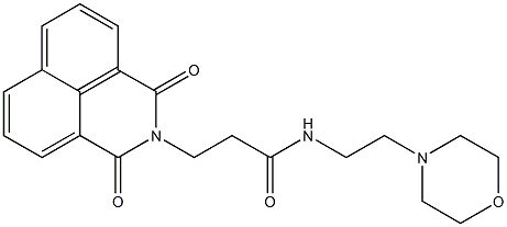 3-(1,3-dioxo-1H-benzo[de]isoquinolin-2(3H)-yl)-N-[2-(4-morpholinyl)ethyl]propanamide Struktur