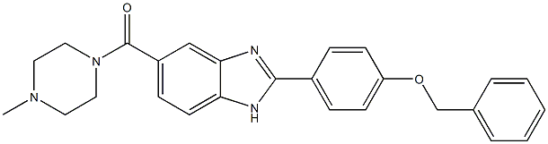 2-[4-(benzyloxy)phenyl]-5-[(4-methylpiperazin-1-yl)carbonyl]-1H-benzimidazole Struktur