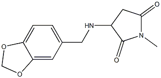 3-[(1,3-benzodioxol-5-ylmethyl)amino]-1-methyl-2,5-pyrrolidinedione Struktur