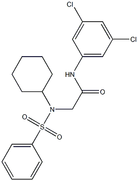 2-[cyclohexyl(phenylsulfonyl)amino]-N-(3,5-dichlorophenyl)acetamide Struktur