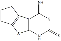 4-imino-1,5,6,7-tetrahydro-2H,4H-cyclopenta[4,5]thieno[2,3-d][1,3]thiazine-2-thione Struktur