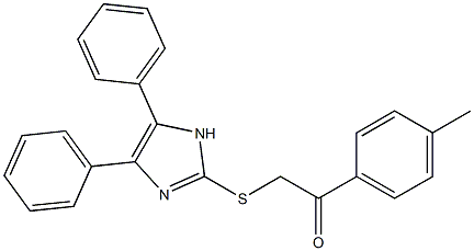 2-[(4,5-diphenyl-1H-imidazol-2-yl)sulfanyl]-1-(4-methylphenyl)ethanone Struktur