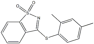 3-[(2,4-dimethylphenyl)sulfanyl]-1,2-benzisothiazole 1,1-dioxide Struktur