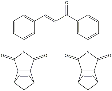 4-(3-{3-[3-(3,5-dioxo-4-azatricyclo[5.2.1.0~2,6~]dec-8-en-4-yl)phenyl]acryloyl}phenyl)-4-azatricyclo[5.2.1.0~2,6~]dec-8-ene-3,5-dione Struktur