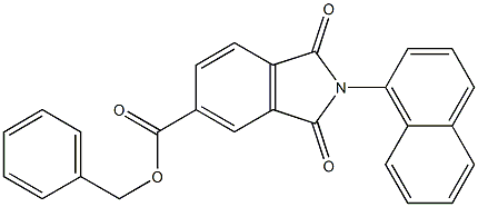 benzyl 2-(1-naphthyl)-1,3-dioxo-5-isoindolinecarboxylate Struktur