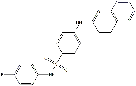 N-{4-[(4-fluoroanilino)sulfonyl]phenyl}-3-phenylpropanamide Struktur