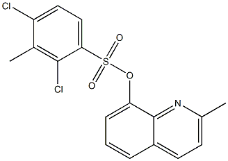 2-methyl-8-quinolinyl 2,4-dichloro-3-methylbenzenesulfonate Struktur