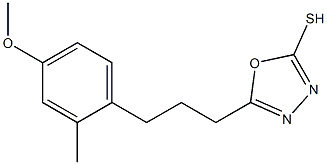 5-[3-(4-methoxy-2-methylphenyl)propyl]-1,3,4-oxadiazol-2-yl hydrosulfide Struktur