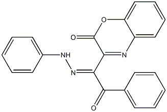 1-(2-oxo-2H-1,4-benzoxazin-3-yl)-2-phenyl-1,2-ethanedione 1-(phenylhydrazone) Struktur