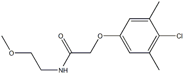 2-(4-chloro-3,5-dimethylphenoxy)-N-(2-methoxyethyl)acetamide Struktur