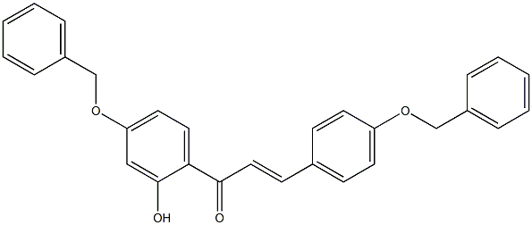 1-[4-(benzyloxy)-2-hydroxyphenyl]-3-[4-(benzyloxy)phenyl]-2-propen-1-one Struktur