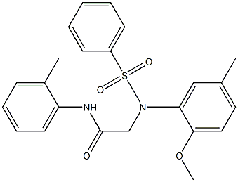 2-[2-methoxy-5-methyl(phenylsulfonyl)anilino]-N-(2-methylphenyl)acetamide Struktur