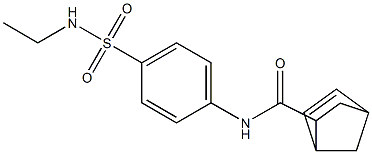 N-{4-[(ethylamino)sulfonyl]phenyl}bicyclo[2.2.1]hept-5-ene-2-carboxamide Struktur