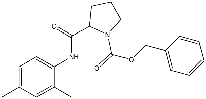 benzyl 2-[(2,4-dimethylanilino)carbonyl]-1-pyrrolidinecarboxylate Struktur