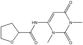 N-(1,3-dimethyl-2,6-dioxo-1,2,3,6-tetrahydro-4-pyrimidinyl)tetrahydro-2-furancarboxamide Struktur