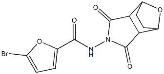 5-bromo-N-(3,5-dioxo-10-oxa-4-azatricyclo[5.2.1.0~2,6~]dec-4-yl)-2-furamide Struktur