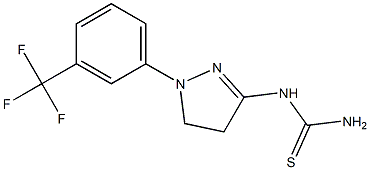 N-{1-[3-(trifluoromethyl)phenyl]-4,5-dihydro-1H-pyrazol-3-yl}thiourea Struktur