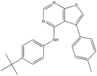 N-(4-tert-butylphenyl)-5-(4-methylphenyl)thieno[2,3-d]pyrimidin-4-amine Struktur