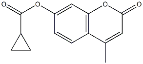 4-methyl-2-oxo-2H-chromen-7-yl cyclopropanecarboxylate Struktur