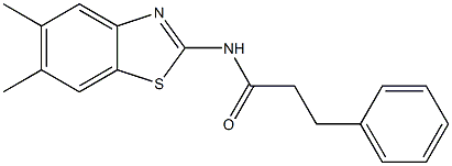 N-(5,6-dimethyl-1,3-benzothiazol-2-yl)-3-phenylpropanamide Struktur